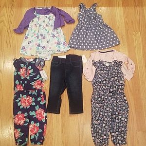 12 month girls Floral mixed lot